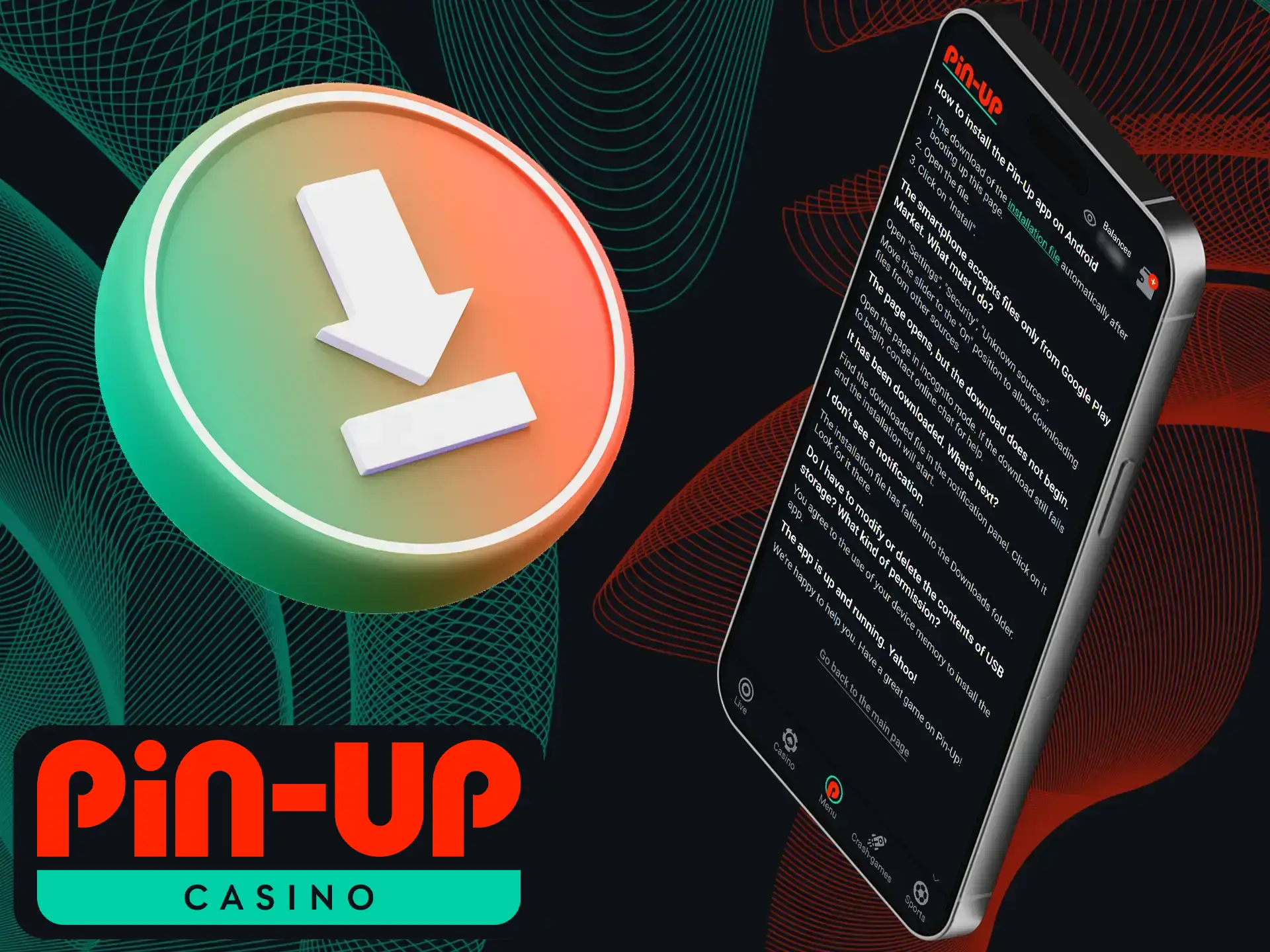 The Pin-Up app easily alerts you when new versions are ready, ensuring a seamless playing experience, allowing you to keep the Pin-Up app on your smartphone up to date.