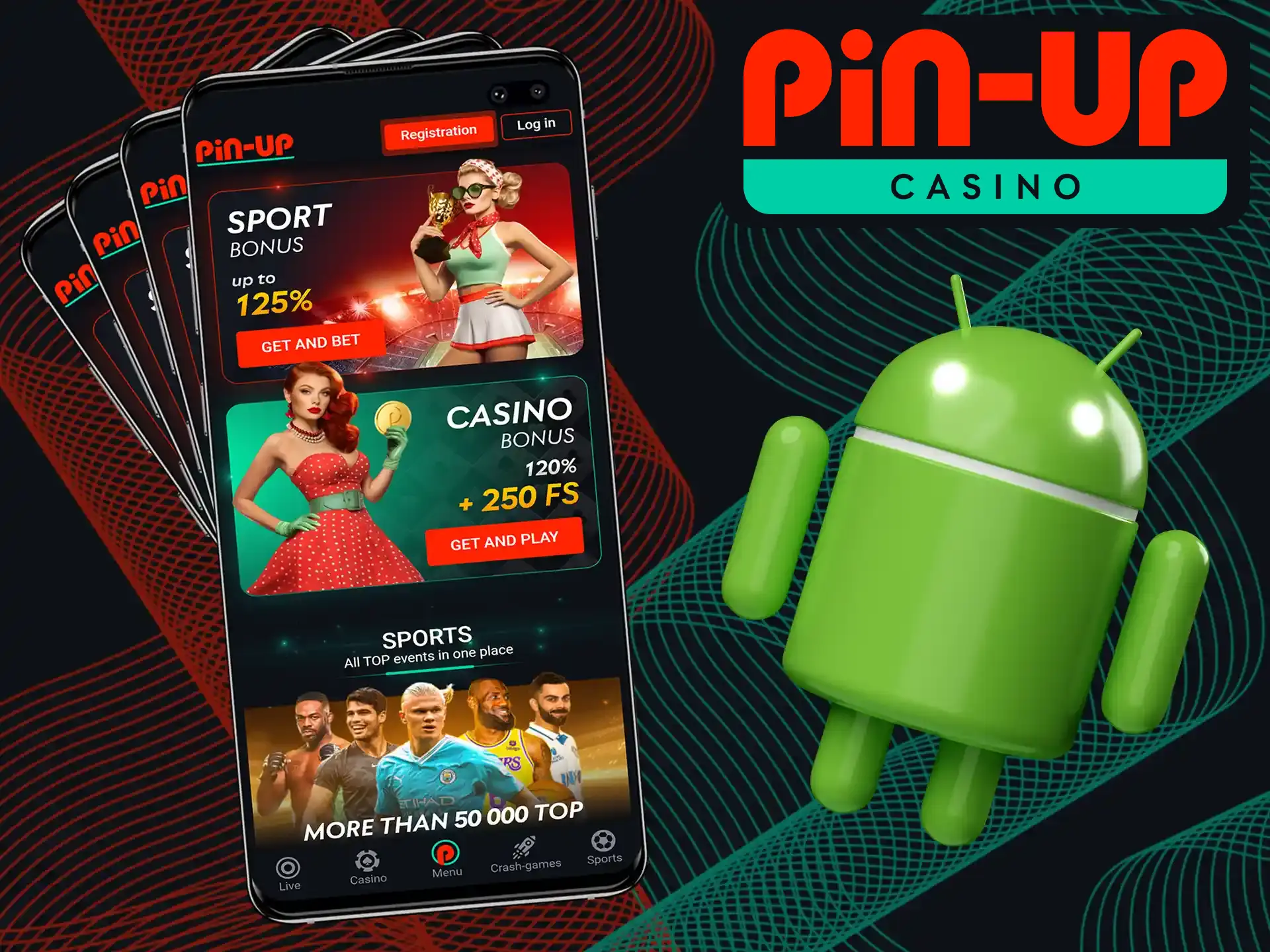 The Pin-Up app is compatible with a variety of Android smartphones.