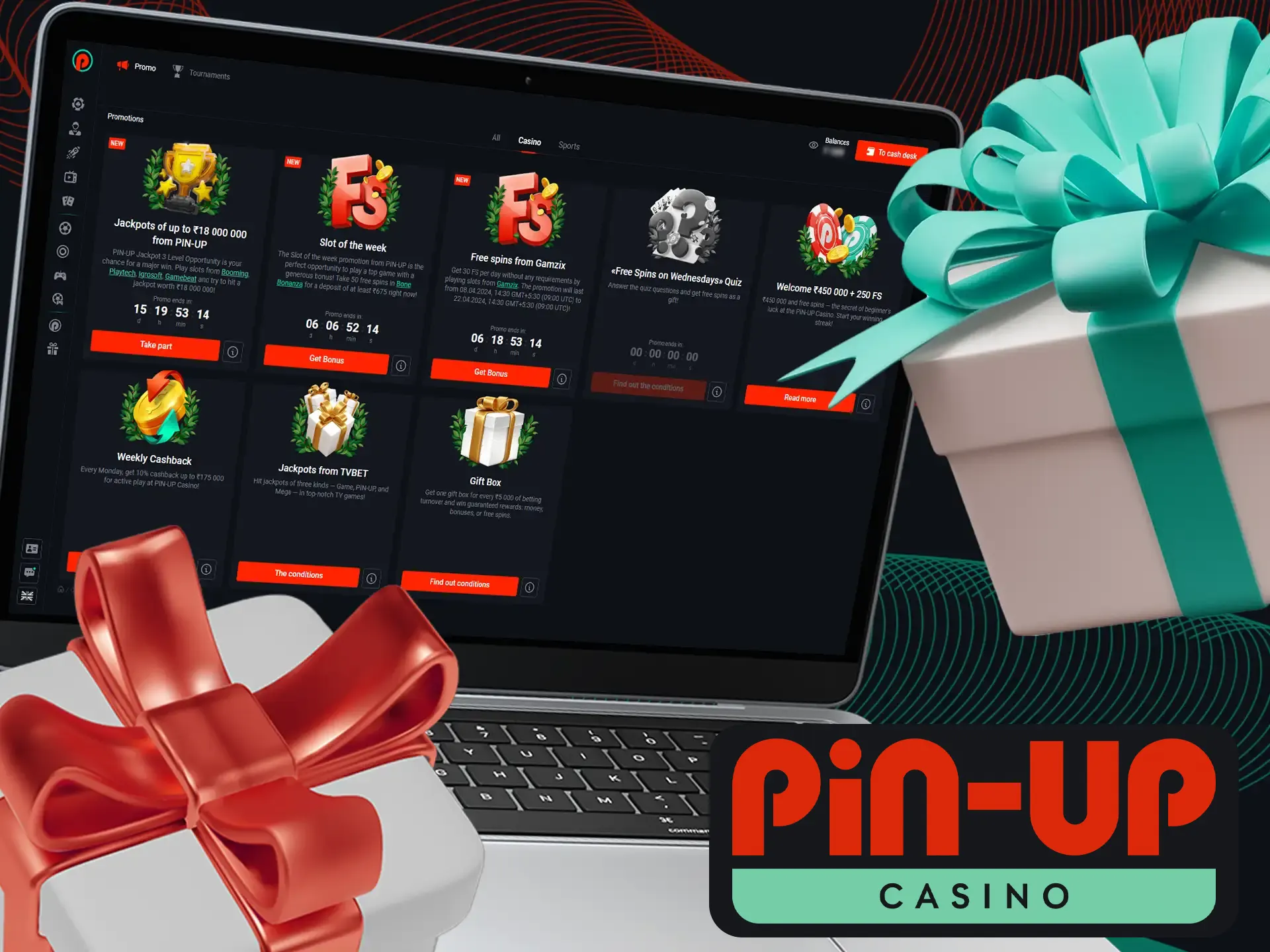 Additional bonus surprises are waiting for you at Pin-Up Casino.