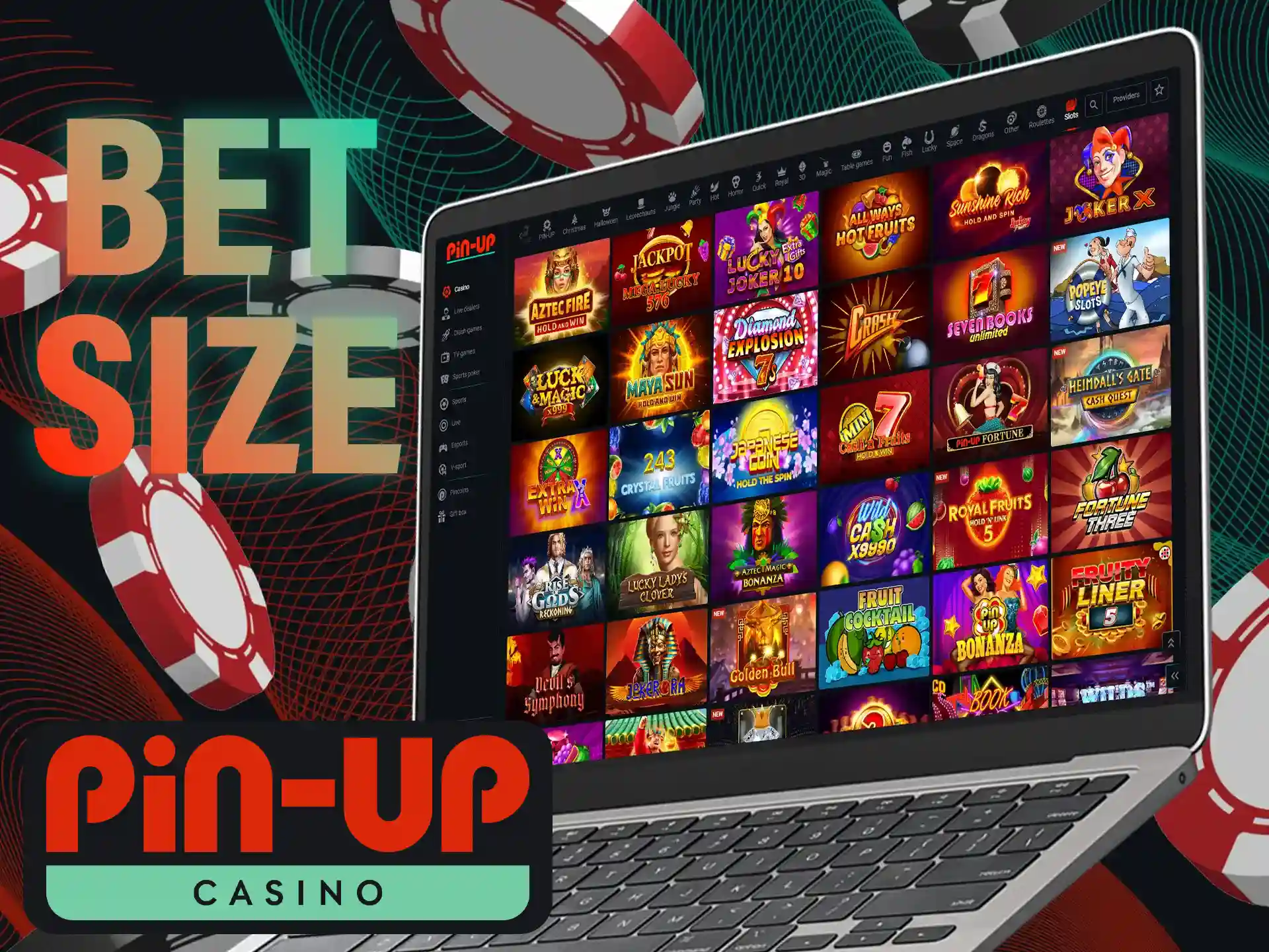 At Pin-Up Casino, the size of the bet refers to the amount you decide to wager for every spin.